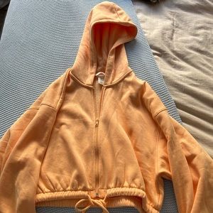 HM cropped zipper hoodie